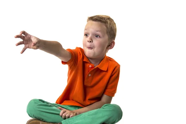 Funny boy  shows emotions — Stock Photo, Image