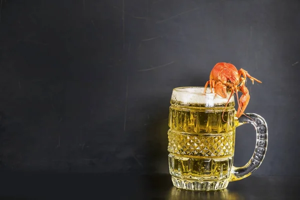 Haşlanmış ıstakoz ve bira — Stok fotoğraf