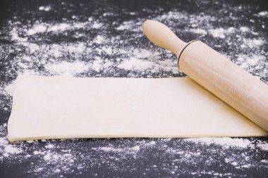 arka plan çiğ hamur ve un