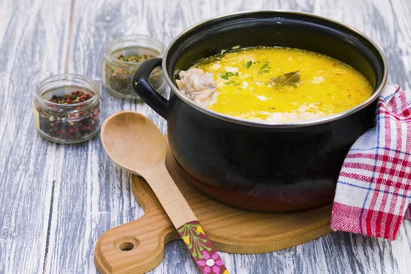 Cheese Soup Chicken Broth Seasoning — Stock Photo, Image