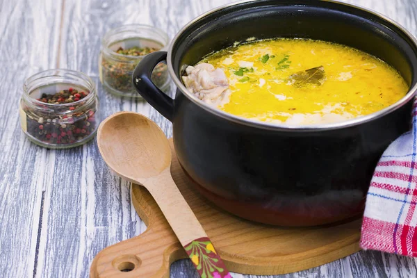Cheese Soup Chicken Broth Seasoning — Stock Photo, Image