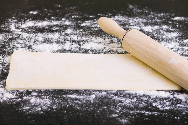 Surowe Ciasto Tło Mąki — Zdjęcie stockowe