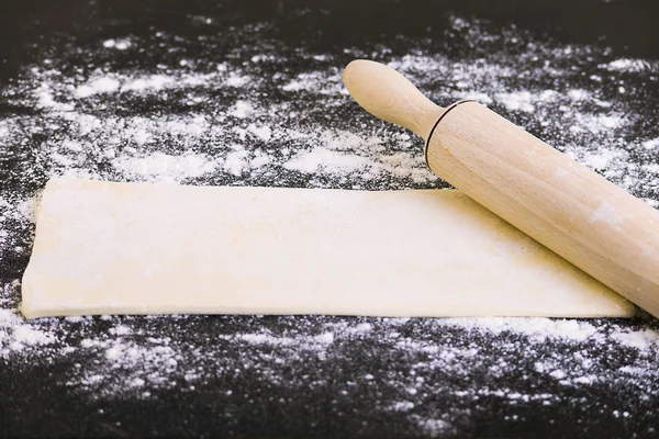 Fondo Pasta Cruda Farina — Foto Stock