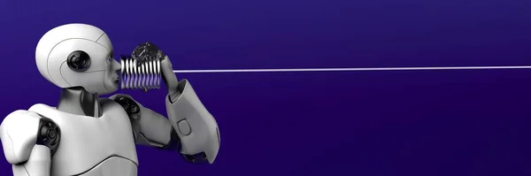 Robot der ki, ipe bağlı telefonu olan insansı robot....