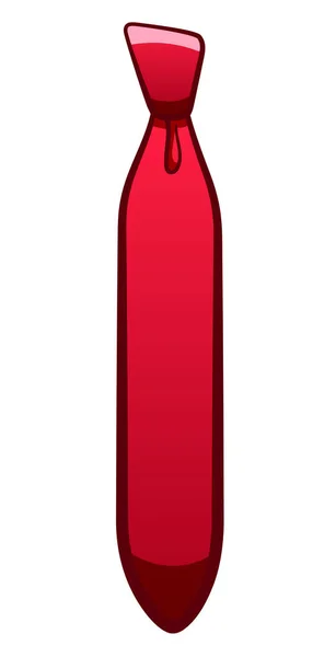 Червона краватка на білому тлі ізольована ілюстрація — стоковий вектор