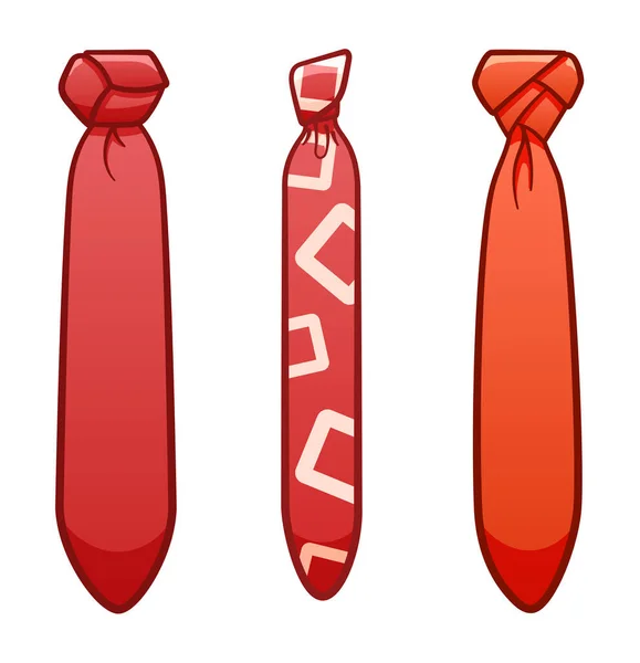 Trois cravates orange sur fond blanc — Image vectorielle