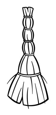 Siyah çizgilerle temizleme arzusu izole edilmiş bir illüstrasyon. Beyaz arkaplan, vektör.