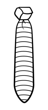 Üçlemeci düğümü, çizgili desenli, izole bir illüstrasyonla. Beyaz arkaplan, vektör.