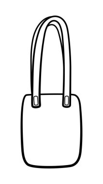 Taslak stil tekstil ecobag izole bir illüstrasyon. Beyaz arkaplan, vektör.