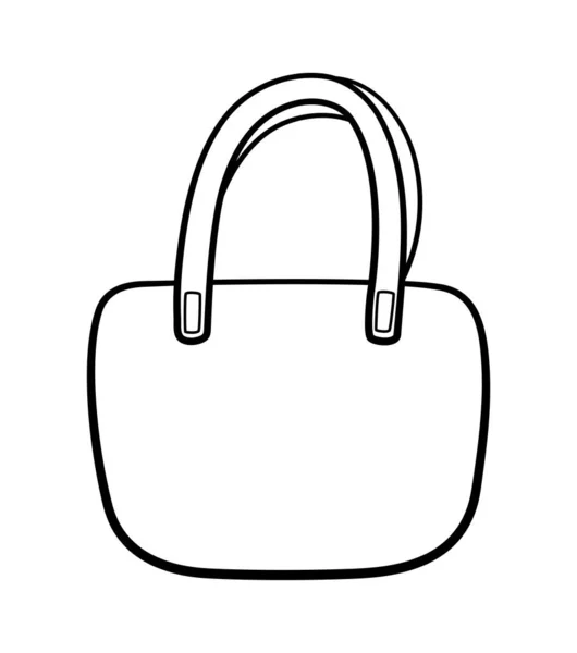 Desenho Estilo Amplo Têxtil Ecobag Isolado Ilustração Fundo Branco Vetor —  Vetores de Stock