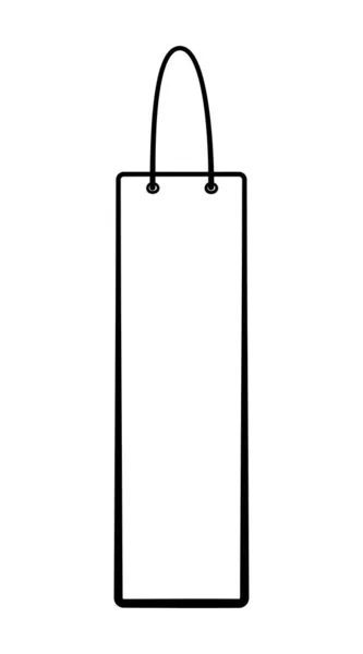 Disposition Stil Smal Papperspåse Isolerad Illustration Vit Bakgrund Vektor — Stock vektor