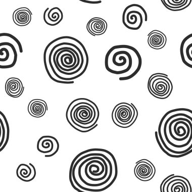 Handmade seamless pattern with spirals in organic colors. Texture print, Wallpaper, home decor, spring summer fashion fabric, textile, invitation background, paper wrapping