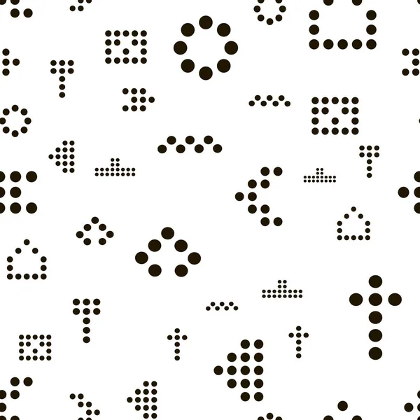 Cute hand drawn black dots vector model. Fun fashion seamless background. Textured printing, Wallpaper, home decor, fashion fabric, textiles, invitation background, wrapping paper. on white background — Stock Vector