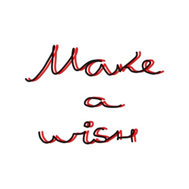 Elle çizilmiş çok güzel bir tipografi. Bir dilek tut. El yapımı vektör modern el yazısı. Kumaş tasarımı, çarşaf, t-shirt tasarımı, kupa tasarımı, ambalaj kağıdı, kartpostala uygun..