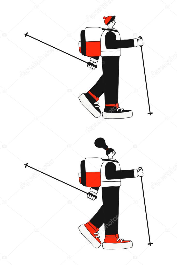 walking with sticks sport