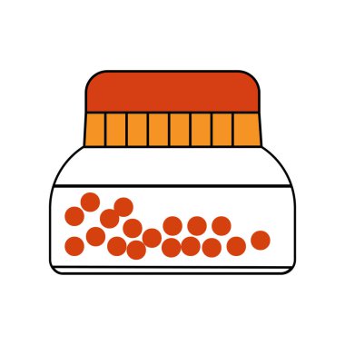 Beyaz arkaplanda izole edilmiş web tasarımı için özet kavanoz kapsülü vektör simgesi