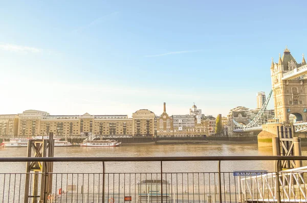 Vista Calçadão Perto Tower Bridge Londres Borough Tower Hamlets — Fotografia de Stock