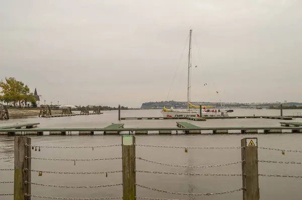 Die Bucht Von Cardiff Einem Bewölkten Oktobertag — Stockfoto