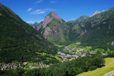 Olivone and the Sosto Mount (Blenio Valley) - Switzerland clipart