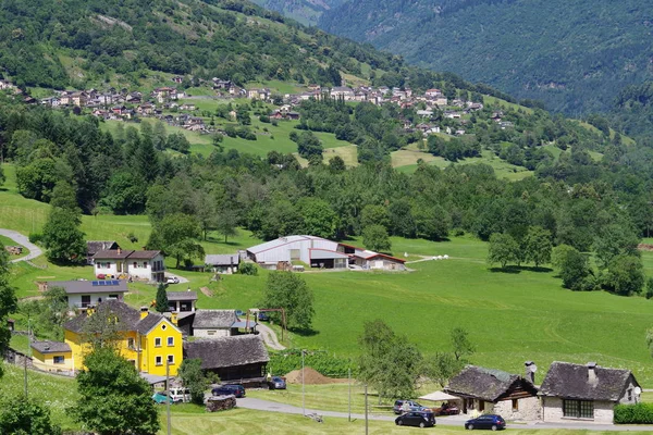 Olivone Och Sosto Mount Blenio Valley Schweiz — Stockfoto