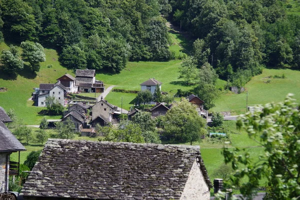 Olivone Und Der Sosto Berg Bleniotal Schweiz — Stockfoto