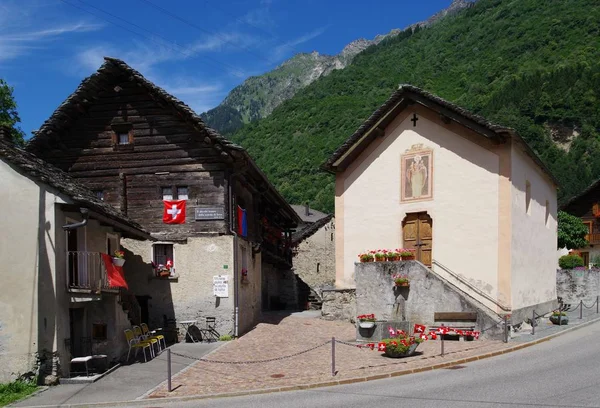 Olivone Och Sosto Mount Blenio Valley Schweiz — Stockfoto