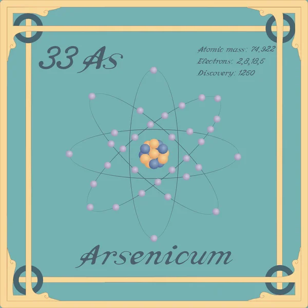Arsenicum ícone colorido . — Vetor de Stock