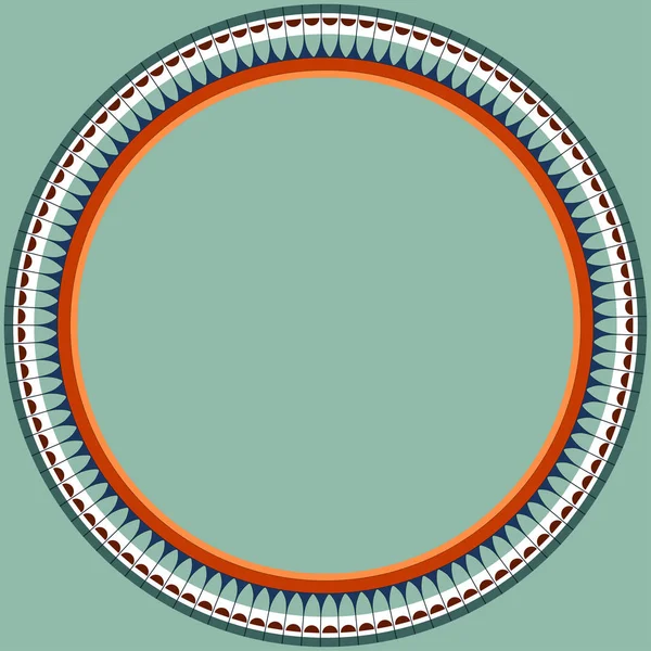 Egyptische traditionele ornament. Rond frame met geometrisch ornament. — Stockvector