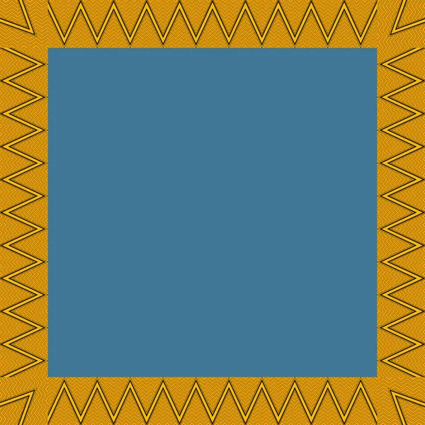 African traditional ornament. Square frame with geometric ornament. Ancient traditions. — 스톡 벡터