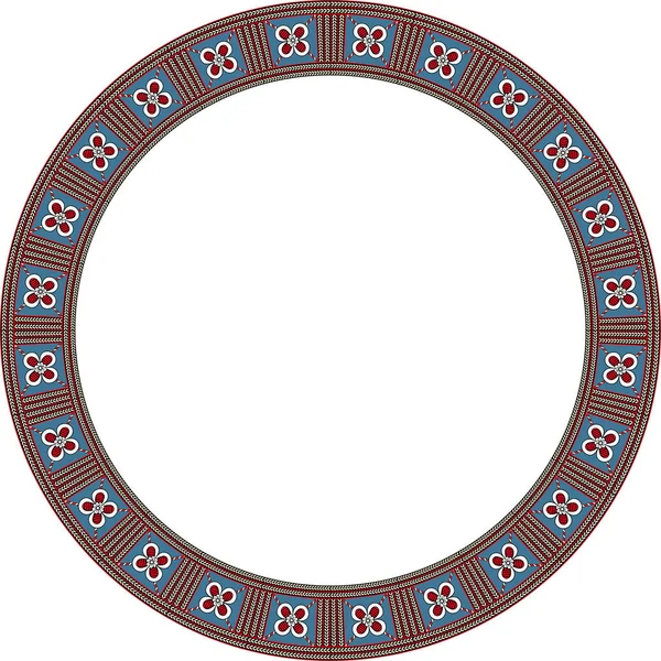 非洲传统装饰品。 有花环装饰的圆形框架. — 图库矢量图片