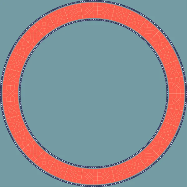Ornement traditionnel persan. Cadre rond avec ornement géométrique . — Image vectorielle