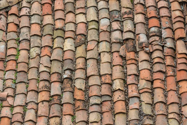 Close up of red roof texture — Stock Photo, Image
