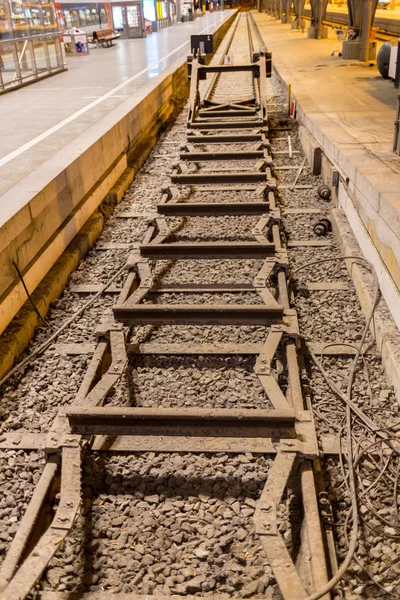 Ancrage de rail, Joints de rail, Clé basse de rail — Photo