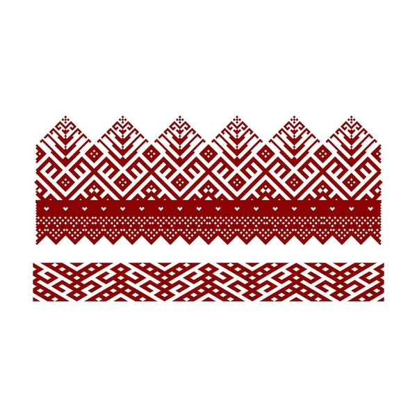 O bordado tradicional. Ilustração vetorial de padrões geométricos ornamentais sem costura étnica para o seu design — Vetor de Stock