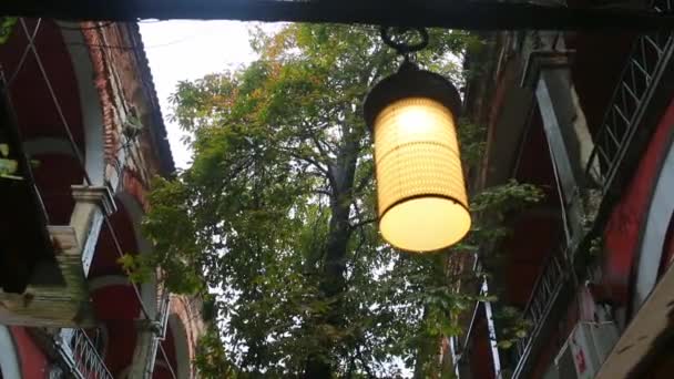 Pluie sur lanterne à Istanbul, Turquie — Video