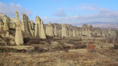 Kumtaşı Kanyon fungous formları Cavuşin Köyü, Kapadokya Nevşehir ili Merkez Anadolu Bölgesi Türkiye'de yakın: