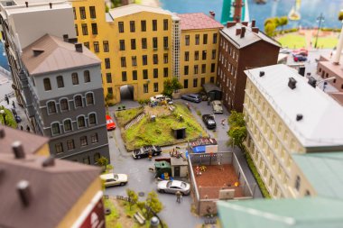 Şehir Petersburg St Grand-sahte Müzesi vadide tepeden panoramik görünümdür