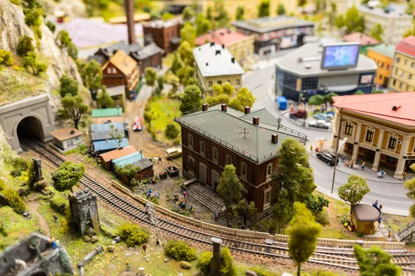 A vista panorâmica da colina do vale em O Museu Grand-Mock é a cidade de São Petersburgo . — Fotografia de Stock