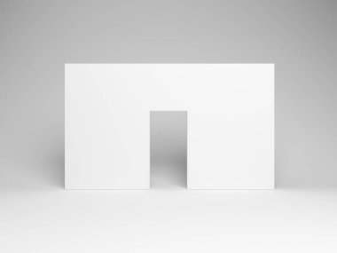 3D, soyut arkaplan, altın geometrik şekiller. Bilgisayar tarafından oluşturulan minimalist arkaplan, poster kapağı için modern tasarım afiş pankartı.