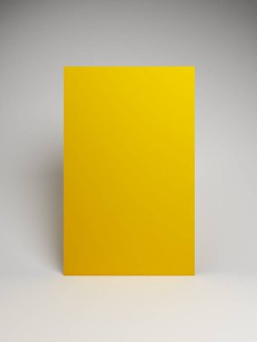 Soyut Sarı Kompozisyonun 3 boyutlu çizimi. En Küçük Stüdyo