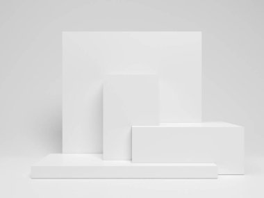 3D, soyut arkaplan, altın geometrik şekiller. Bilgisayar tarafından oluşturulan minimalist arkaplan, poster kapağı için modern tasarım afiş pankartı.