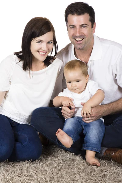Happy caucasian family — Stock Photo, Image