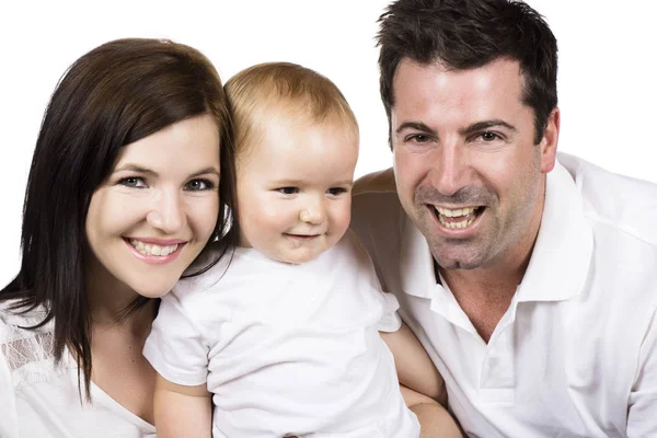 Happy caucasian family — Stock Photo, Image