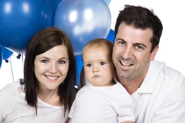 Happy caucasian family — Stock Photo, Image
