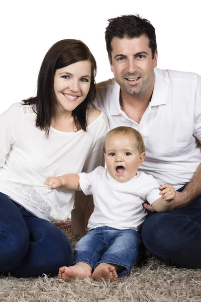 Happy caucasian family — Stock Photo, Image