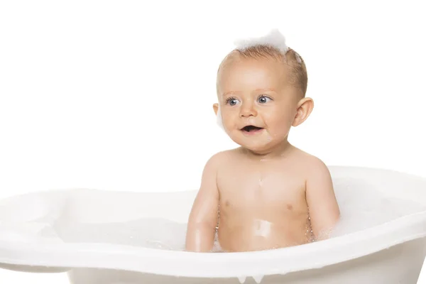 Lindo bebé baño —  Fotos de Stock