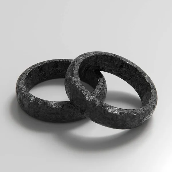 Birkaç eski yüzük. Arkeoloji yüzüğü.