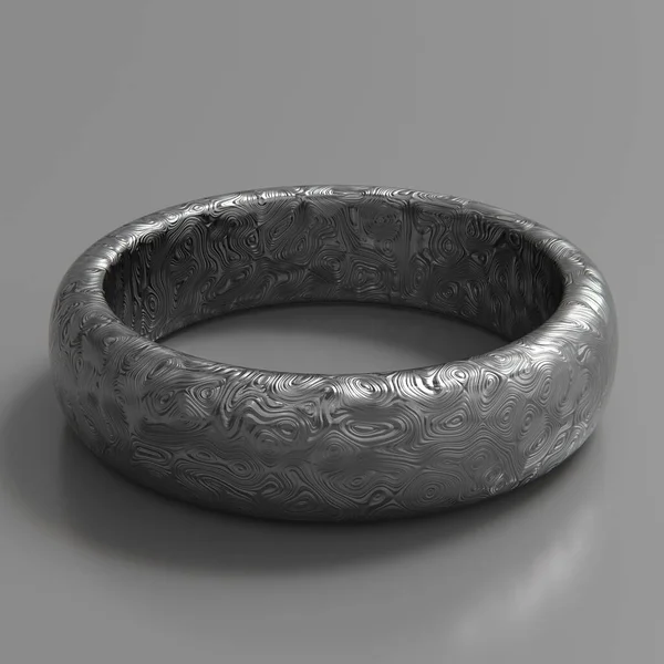 Şık metal bir yüzük. 3d hazırlayıcı