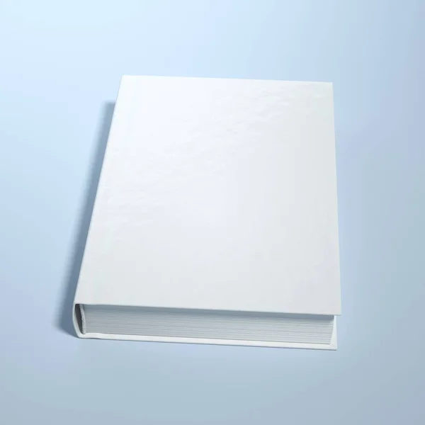 Beyaz boş kitap maketi. Hardcover kitap şablonu.