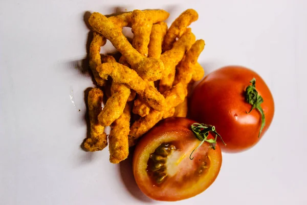 Ein Bild Von Keksen Mit Tomaten — Stockfoto